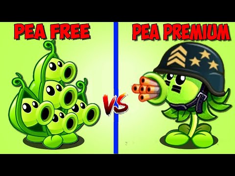 Team Pea FREE vs PREMIUM - Which Team Plant Will Win? - Pvz 2 Battlez