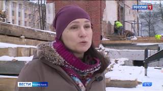 Завершить реставрацию сгоревшей поликлиники в Петрозаводске планируют к концу года