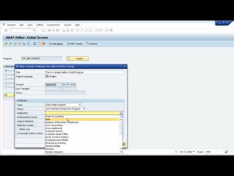 Create Your First SAP ABAP Hello World Program- Intact Abode