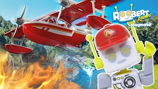 ROBert Knows | Playmobil | Educational Video | Fire Fighters | Sea Plane | Kids Film