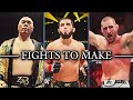 Fights To Make: Boxing Heavyweight Division, UFC Middleweight and Lightweight Divisions