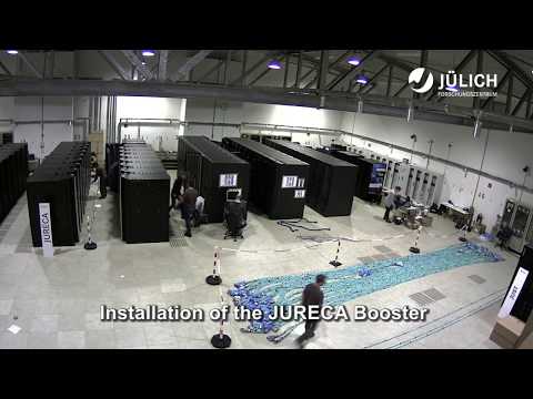First Modular Supercomputer worldwide starts operation at Forschungszentrum Jülich (time lapse)