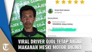 Viral Pengemudi Ojol Tetap Antar Makanan Meski Motor Dicuri, Anton: Itu Memang Tanggung Jawab Saya