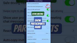 How to show Name when Participants join Zoom Meeting? #shortsfeed #ytshorts #zoomapp #zoomcall