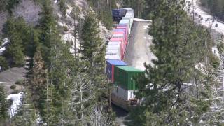 preview picture of video 'Railfanning Donner Pass March 28, 2010'