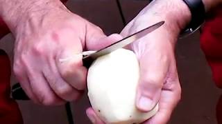 How to peel potatoes with a knife