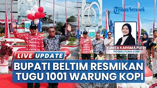 Semarak! Bupati Belitung Timur Resmikan Tugu 1001 Warung Kopi di Momen HUT Kemerdekaan