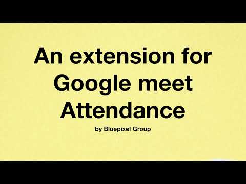 Google Meet Attendance List