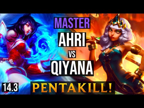 AHRI Mid vs QIYANA | KR Master - Patch 14.3