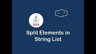 split elements from string list in java