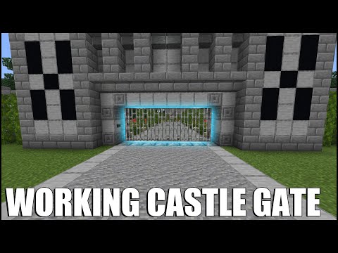 Fed X Gaming - How To Build a Working Castle Gate in Minecraft Bedrock! (Portcullis Gate)