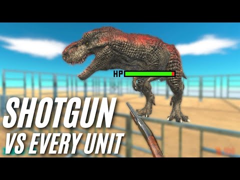 Shotgun vs Every Unit - How Many Shots Will it Take? | Animal Revolt Battle Simulator ARBS