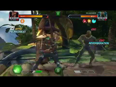 MCOC Rise of the BP : 5* Blade vs uncollected Killmonger : Push KM to use his sp2 - easy to evade