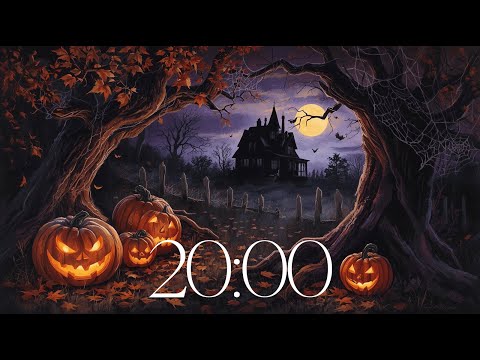 20 Minute Countdown Timer With Music (Smooth Jazz) - Haunted Halloween