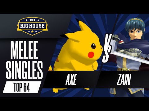 Axe (Pikachu) vs Zain (Marth) - Melee Singles Winners Top 64 - The Big House 11