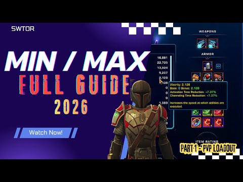 SWTOR 2026: Best WAY To Min-MAX Your Character - Full Setup Guide - Part 1 - PVP Loadout