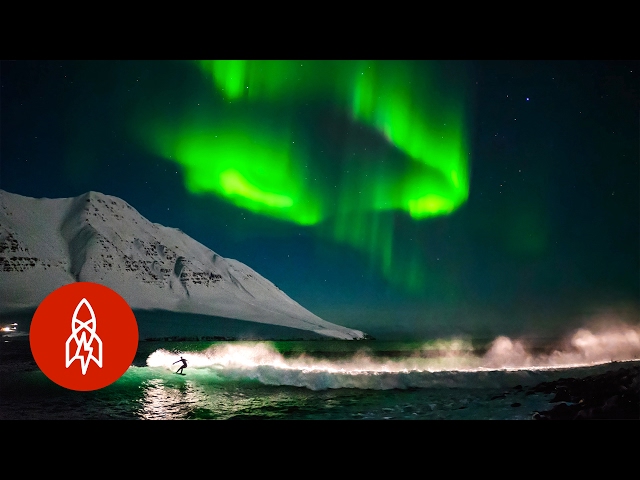 Surfing Under Northern Lights | That's Amazing