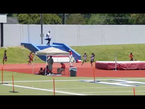 2017 USATF Gulf Association 13-14 Girls 200 Meter Dash Prelims Heat 1/8