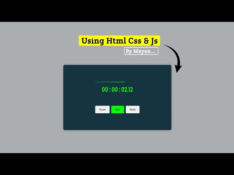 Stopwatch Using Html Css Javascript Mayancoders