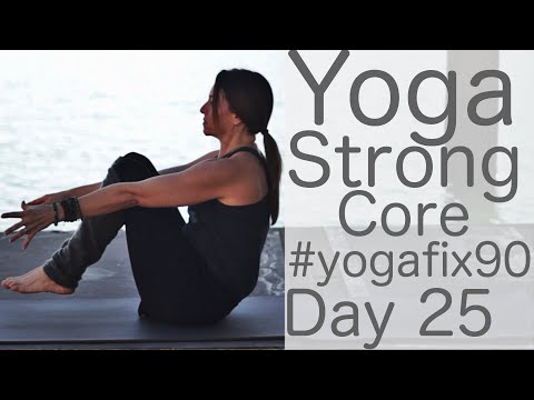 30 Minute Glowing Yoga Body Workout (Core Strength) Day 25 YogaFix90