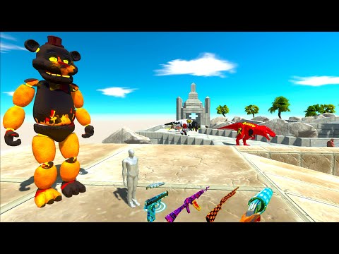 FREDDY FAZBEAR DEATH RUN RESCUE MISSION - Animal Revolt Battle Simulator