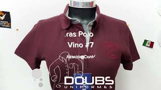 Playeras Polo mod. Pie de Cuello Color Vino #7