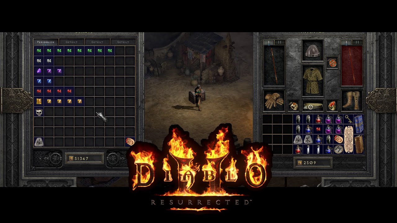 Die Zauberin und der Eunuch - Diablo 2 Resurrected Akt 2 Horadrim Würfel Gameplay deutsch