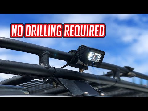 how to mount aftermarket lights on your roof rack