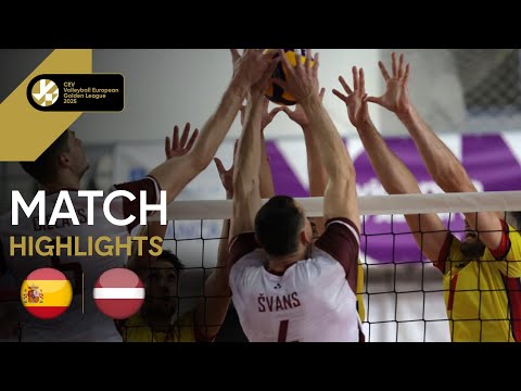 Highlights | Spain vs. Latvia - CEV Volleyball European Golden League 2025 | Men
