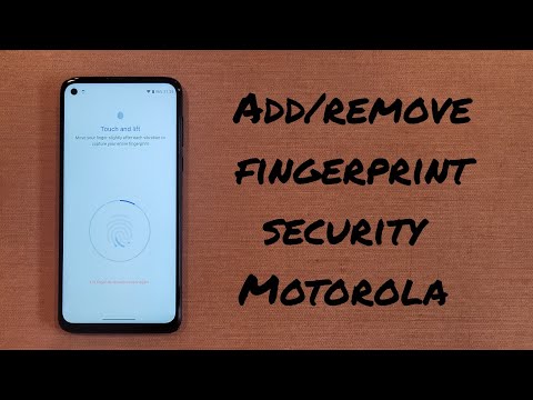 Add and Remove Fingerprint Security Motorola Moto G