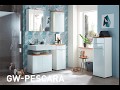 Waschbeckenunterschrank Pescara Glas - Eiche Navarra Dekor