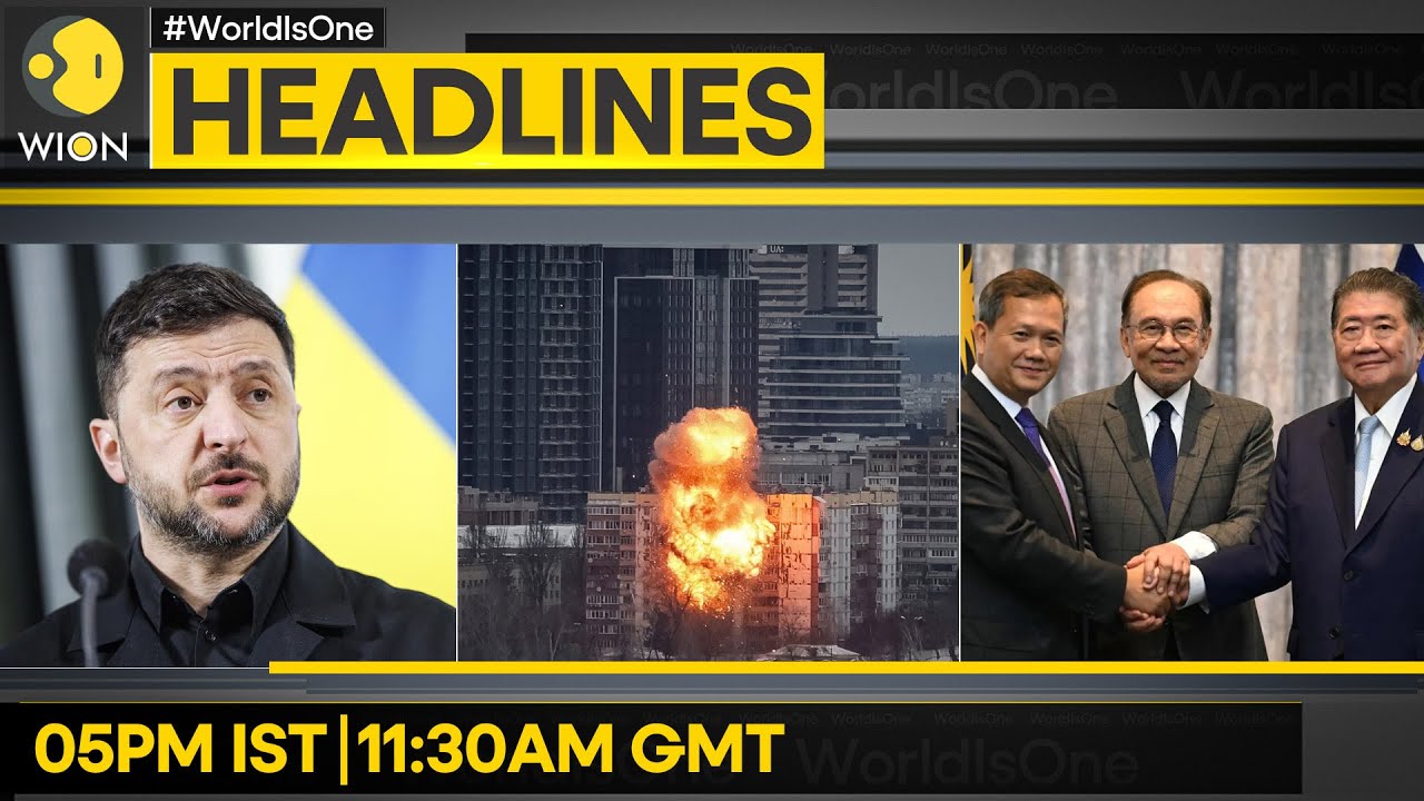Thailand Cambodia's Immediate Ceasefire | Kyiv Buildings on Fire | WION  HEADLINES
