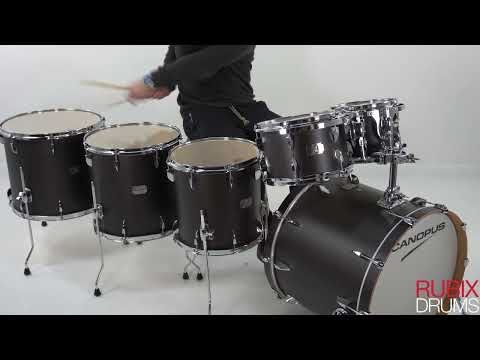 Canopus 6-Piece Yaiba II Drum Kit in Antique Ebony Matt