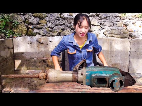 💡Amazing Restoration Of Rusty Hammer Drill By Young Girl | Electric Breaker | Concrete Drilling Tool