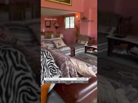 Venta de Chacra 7 HECTÁREAS / 3 DORMITORIOS CON PISCINA en Cuchilla Alta, Canelones. BAJÓ DE PRECIO!