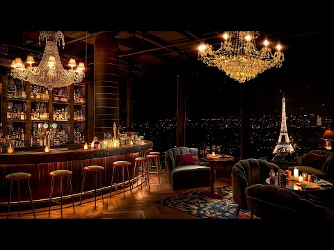 Gentle Jazz Saxophone in Paris Luxury Bar Ambience - Relaxing Jazz Music for Work, Study, Sleep