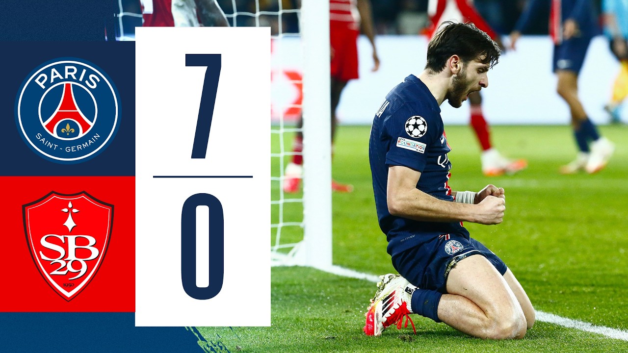 MAGNIFICENT SEVEN AT HOME: Highlights of PSG - Brest | Champions League 📺⚽️