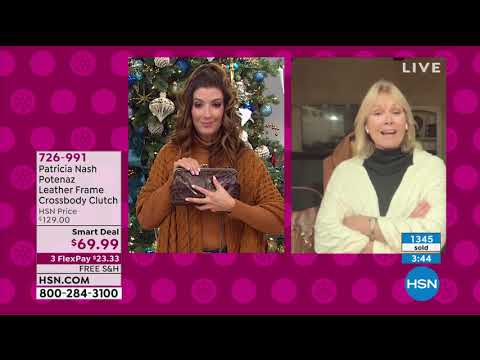 Patricia Nash Potenaz Leather Frame Crossbody Clutch