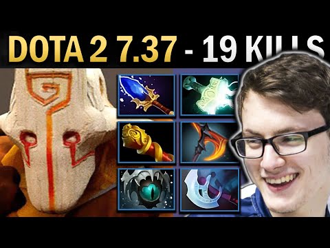 Juggernaut Gameplay Miracle with Mjolnir and 19 Kills - Dota 7.38