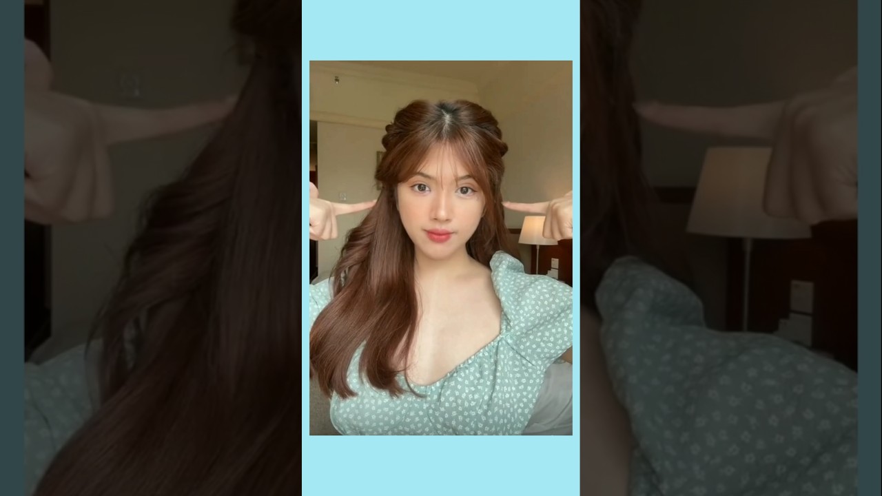 Cute korean hairstyle for girls✨🎀 #aesthetic #ashortaday #hairstyle #korean #fypシ#fypシ゚viral #shorts