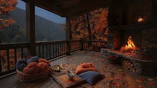Cozy Autumn Rain in a Cabin | Crackling Fireplace & Peaceful Fall Ambience for Sleep & Study