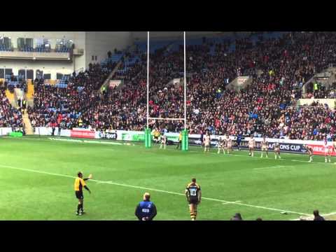 Jimmy Gopperth's conversion to get Wasps into Champion's Cup Semi Finals!