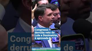 Flávio Bolsonaro vota contra veto de Lula