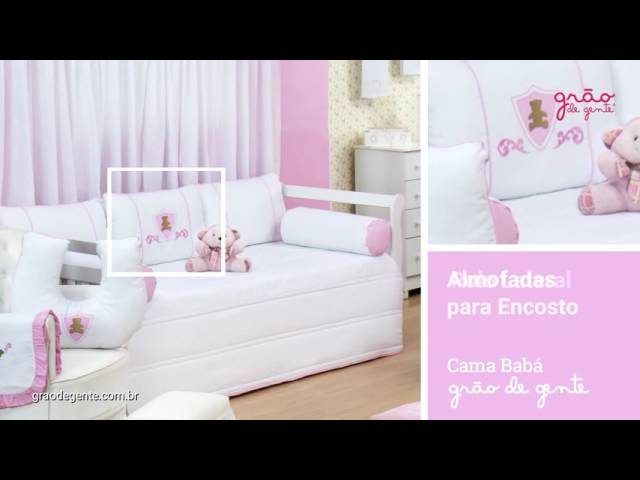 Kit Cama Babá Urso Escudo Rosa | Ref: 54125
