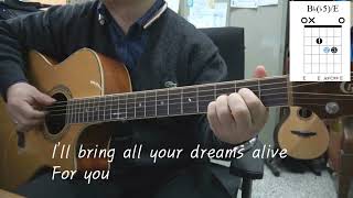 Magic  - Olivia Newton John,  guitar backing,  chord diagram, elec.solo cover