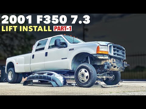 4" LIFT INSTALL (Part 1) - 2001 Ford F350 7.3 4x4 Dually Powerstroke - 4-6" upgraded Bilstein shocks