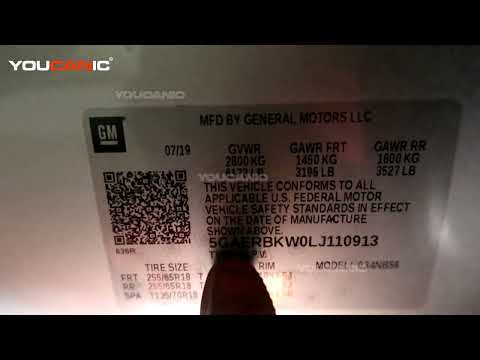 2018+ Buick Enclave – Paint Code Location