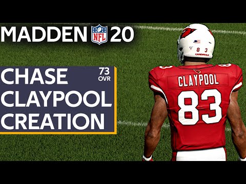 WR Chase Claypool Notre Dame Fighting Irish 2020 NFL Draft Madden 20 Creation PS4 | Xbox 1| PC