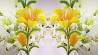 Most Beautiful Simple DIY Making Pipe Cleaner Lily Flower Step by Step For Begginer 