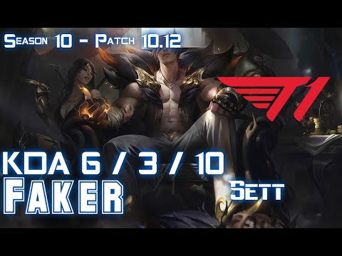 T1 Faker SETT vs AZIR Mid - Patch 10.12 KR Ranked
